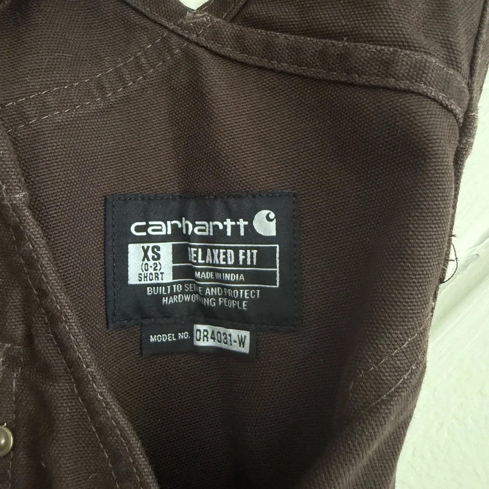 Carhartt Women's Dark Brown Insulated Duck Bib Overalls - Picture 3 of 6